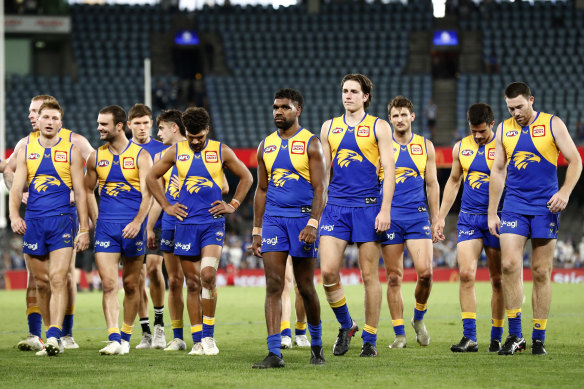 West Coast were struck down by COVID-19 and had to make 14 changes on the weekend.