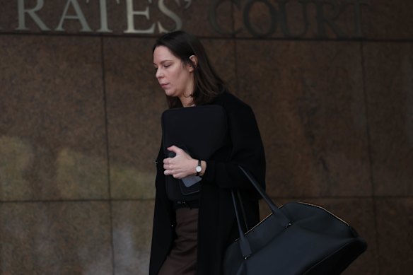 Lawyer Jordana Fayman, representing Stefanie Catalano, outside court.