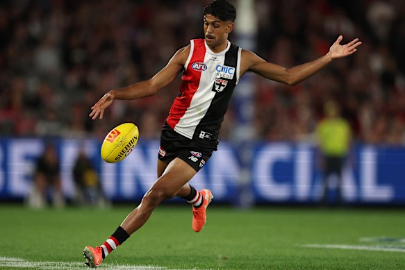 The elite kicking skills of South Australian Nasiah Wanganeen-Milera make him a weapon coming out of defence.