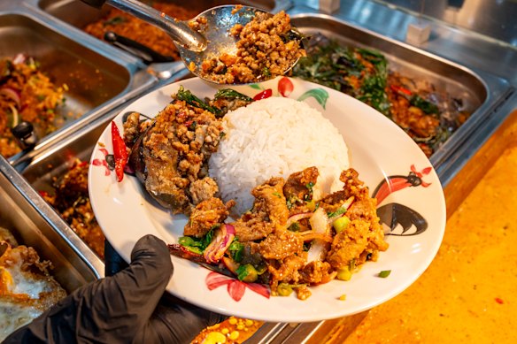 The hot bar at Kub Khao starts from $12.