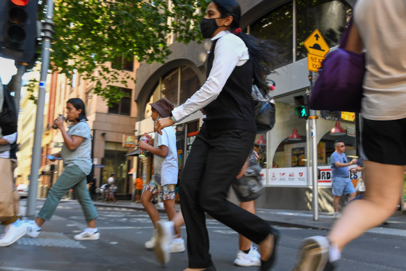 Melbourne’s offices are largely empty with the government recommending employees work from home. 