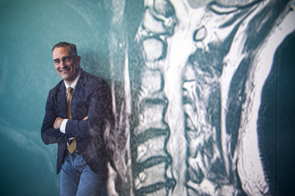 In August, whiplash researcher Professor Jim Elliott suffered his own injury. 