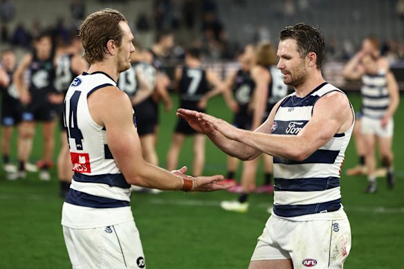 Finals experience matters: Tom Stewart and Patrick Dangerfield were superb on the big stage yet again.