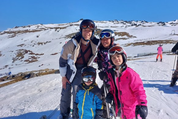 Annabelle Nelson and her family holiday at Thredbo in early August.