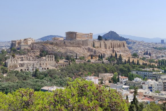 The Acropolis from Philopappos Hill.