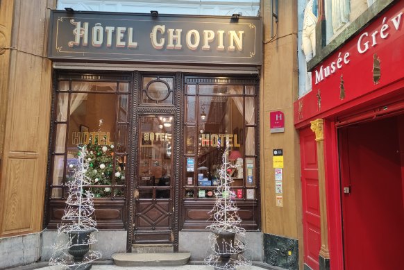 Hotel Chopin is tucked away inside Passage Jouffroy.