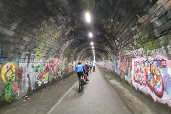 The underground Innocent Railway Tunnel features cool, graffiti filled tunnels.