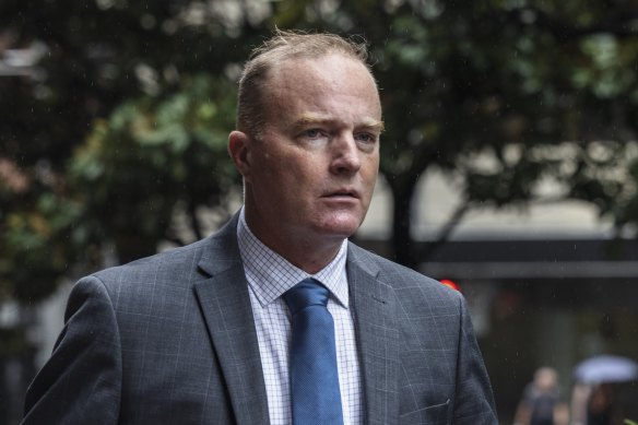 Police officer Matthew James Kelly is on trial in the NSW District Court.