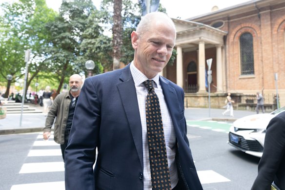 AFP Superintendent Jared Taggart  at court on Wednesday.