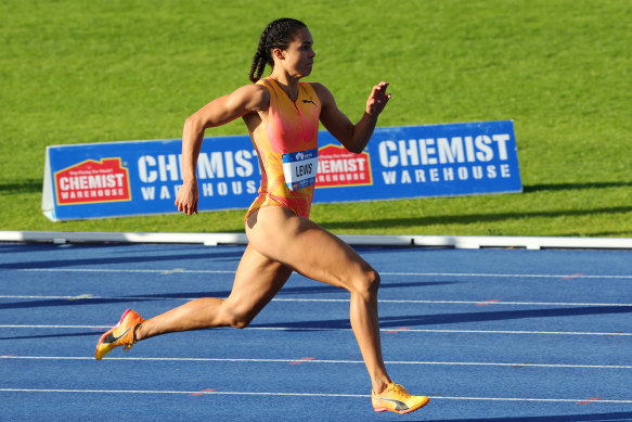 Australia’s fastest woman, Torrie Lewis.