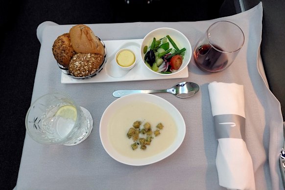 The artichoke soup is delicious.