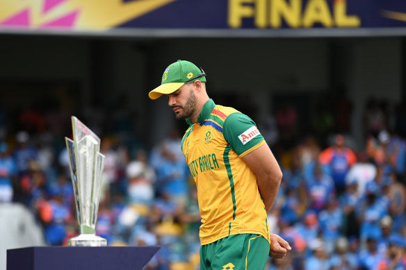 South Africa skipper Aiden Markram after the T20 World Cup final defeat to India