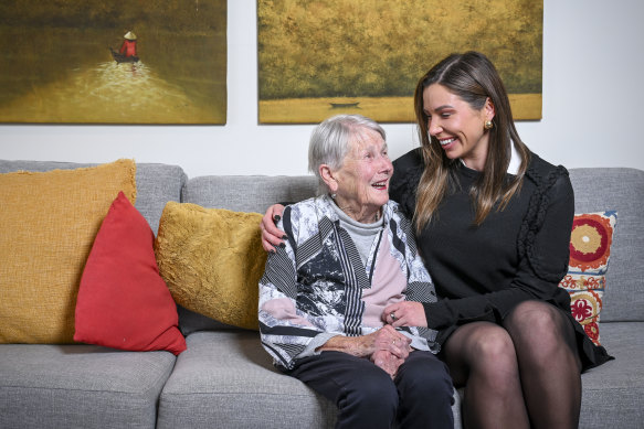 Marita with Ashlee McNamara. “She’d sit in her car outside Mum’s house in the middle of the night, making sure I was OK,” says McNamara.