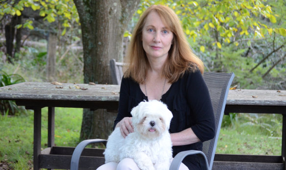 Jackie Bos and her dog Atom.