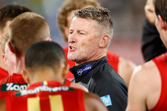 Suns coach Damien Hardwick vented his frustration after Friday night’s game.