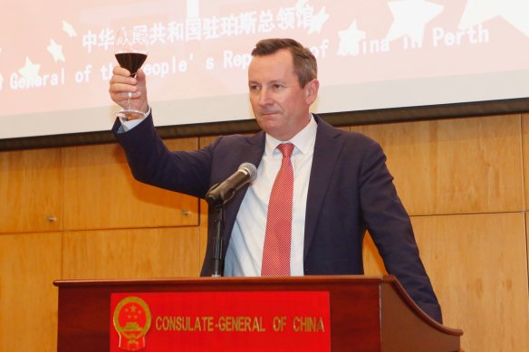 Premier Mark McGowan at the China Consul event on October 5.