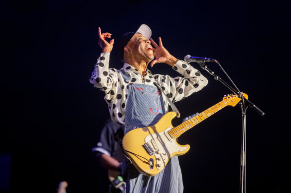 Eighty-six-year-old Buddy Guy delighted the huge crowd.