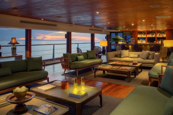 Luxury lounging aboard Aqua Expeditions’ Aqua Mekong.