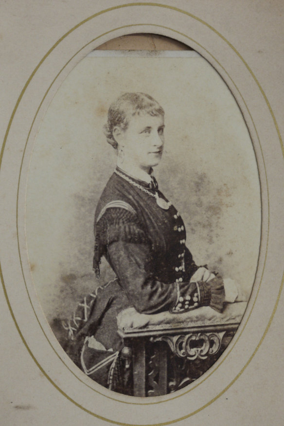 A 19th-century carte de visite from a Little Lonsdale Street brothel run by Caroline Hodgson, the original Madame Brussels. 