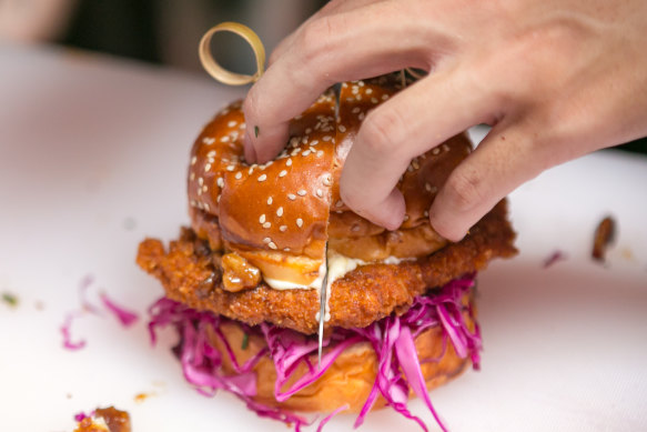 The pork katsu burger at The Other Place.