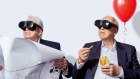The future is ours to see... Harry Triguboff and Jack Cowin photographed for the 2023 Rich List issue. They wear Vive XR Elite virtual reality headsets.
