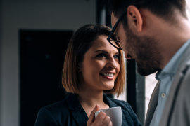 Half of all workers admit to flirting with a colleague, while 43 per cent have married someone they met at work.