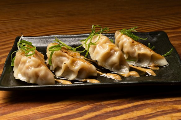 Pork gyoza.