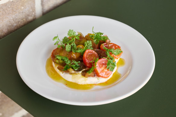 Tarama with tomatoes and chilli at Paranormal Wines.