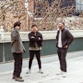 Pictured from left: Mamas Dining Group’s Lucas Gugliandolo, Thai Ho and Michael Stolley on the rooftop.