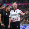 Wayne Barnes in charge of the 2023 Rugby World Cup final in Paris.