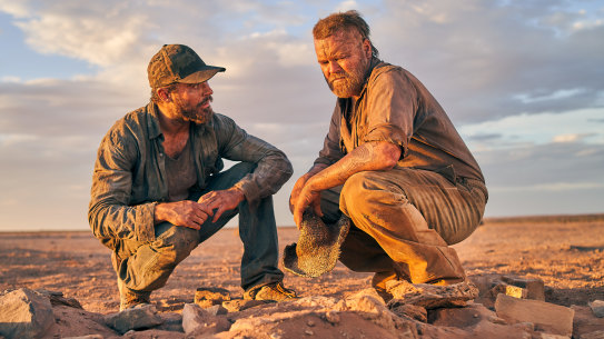 Zac Efron and Anthony Hayes in the dystopian outback thriller Gold.