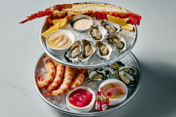 The two-tiered seafood plateau at Maison Batard.