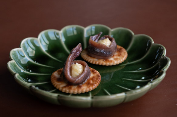 Jatz with smoked butter and anchovy at Orr’s restaurant Kiln.