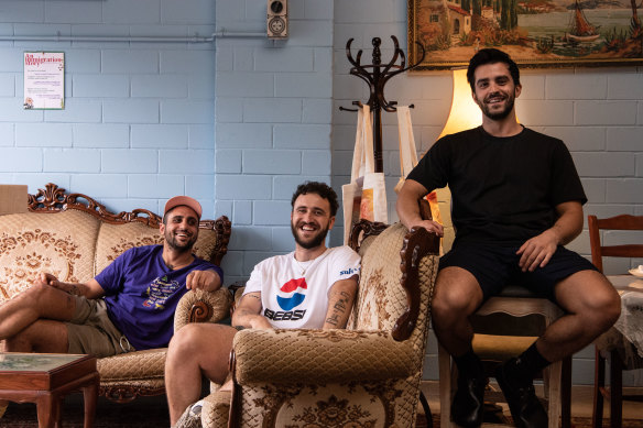 Baba’s Place co-owners Jean-Paul El Tom, Alex Kelly and James Bellos.