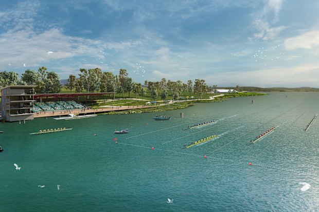 Wyaralong Dam in the Scenic Rim was originally slated to host rowing in 2032. Image obtained through RTI legislation.