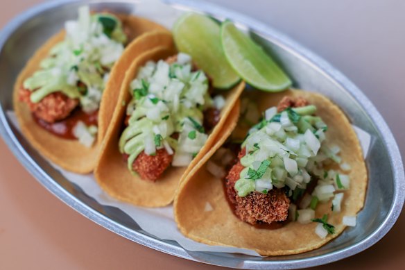 Mamasita's signature fish tacos, a long-time crowd favourite.