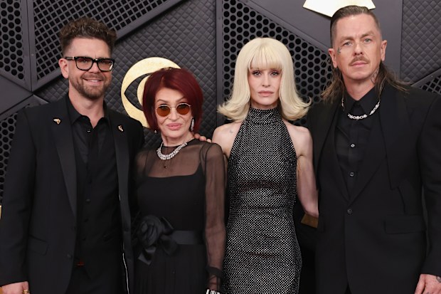 Jack Osbourne, Sharon Osbourne, Kelly Osbourne and Sid Wilson attend the 68th GRAMMY Awards on February 01, 2026 in Los Angeles, California. 