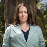 First time novelist Kerryn Mayne in the Dandenong Ranges, where her book is set.