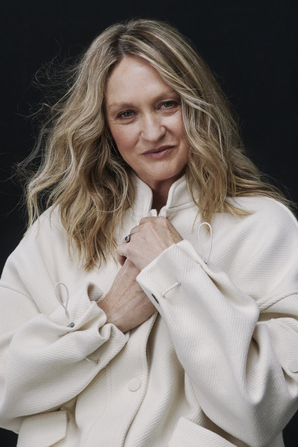Helen Thomson wears jacket by Shona Joy.