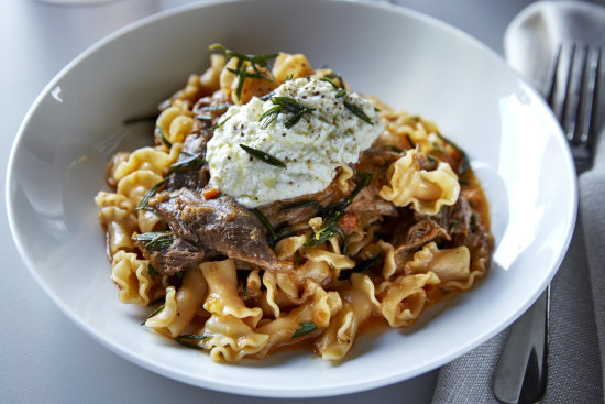 Go-to dish: Gigli pasta with lamb ragu and ricotta.