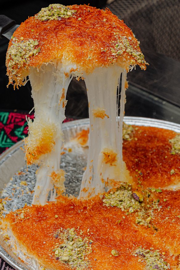 Knafeh at Afandi Cafe.