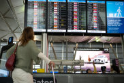 A departures board with cancelled flights in the departures hall at Sydney Domestic Airport in Sydney on July 01, 2022  Photo: Flavio Brancaleone/The Sydney Morning Herald