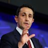 Premier of Queensland David Crisafulli during an address to the National Press Club of Australia in Canberra on Wednesday, 18 February 2026.