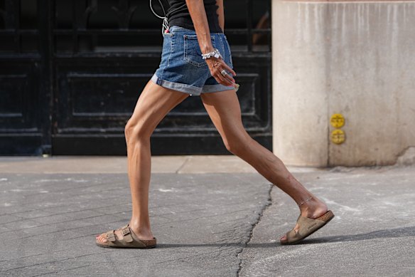 Birkenstocks are chic on the streets of Paris.