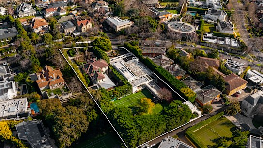 The Toorak estate was listed for $80 million to $88 million.