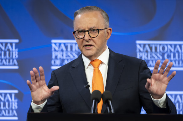 Prime Minister Anthony Albanese unveiled his government’s changes to the stage 3 tax cuts at the National Press Club in January.
