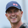 Adam Scott is in the mix after wild weather hit the third day of the British Open.