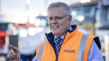 Prime Minister Scott Morrison in Melbourne on Wednesday.