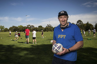 Keen to get back out there: Peter Shaw from Princes Park touch rugby competition.