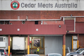 Staff return to Cedar Meats in Brooklyn after it was shut down to a COVID-19 outbreak.